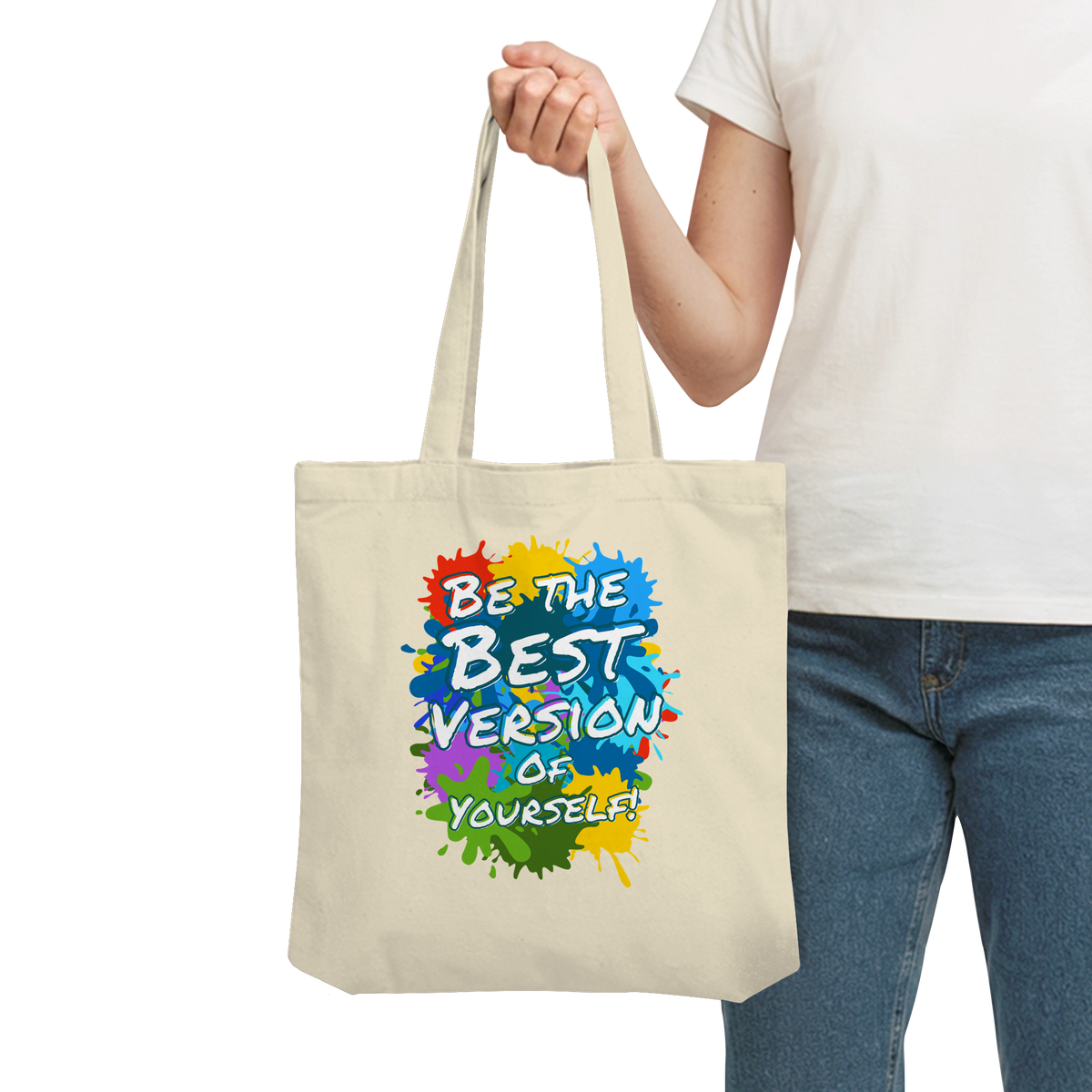 Jutebeutel • Be the best version of yourself • Bio-Stofftasche