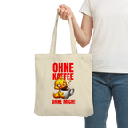 Jutebeutel mit Ente • Ohne Kaffee, ohne mich! • Bio-Stofftasche