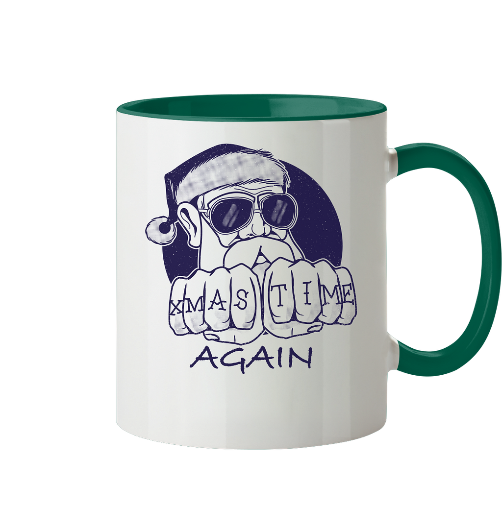 Weihnachtstasse Cool Santa • Xmas Time Again • 330 ml zweifarbig