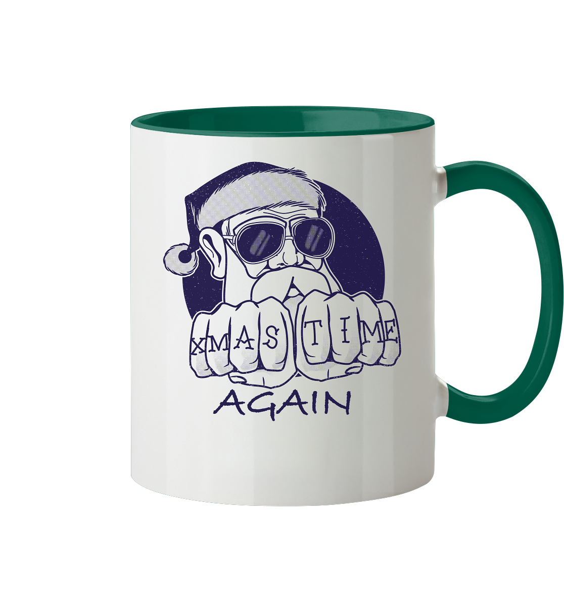 Weihnachtstasse Cool Santa • Xmas Time Again • 330 ml zweifarbig