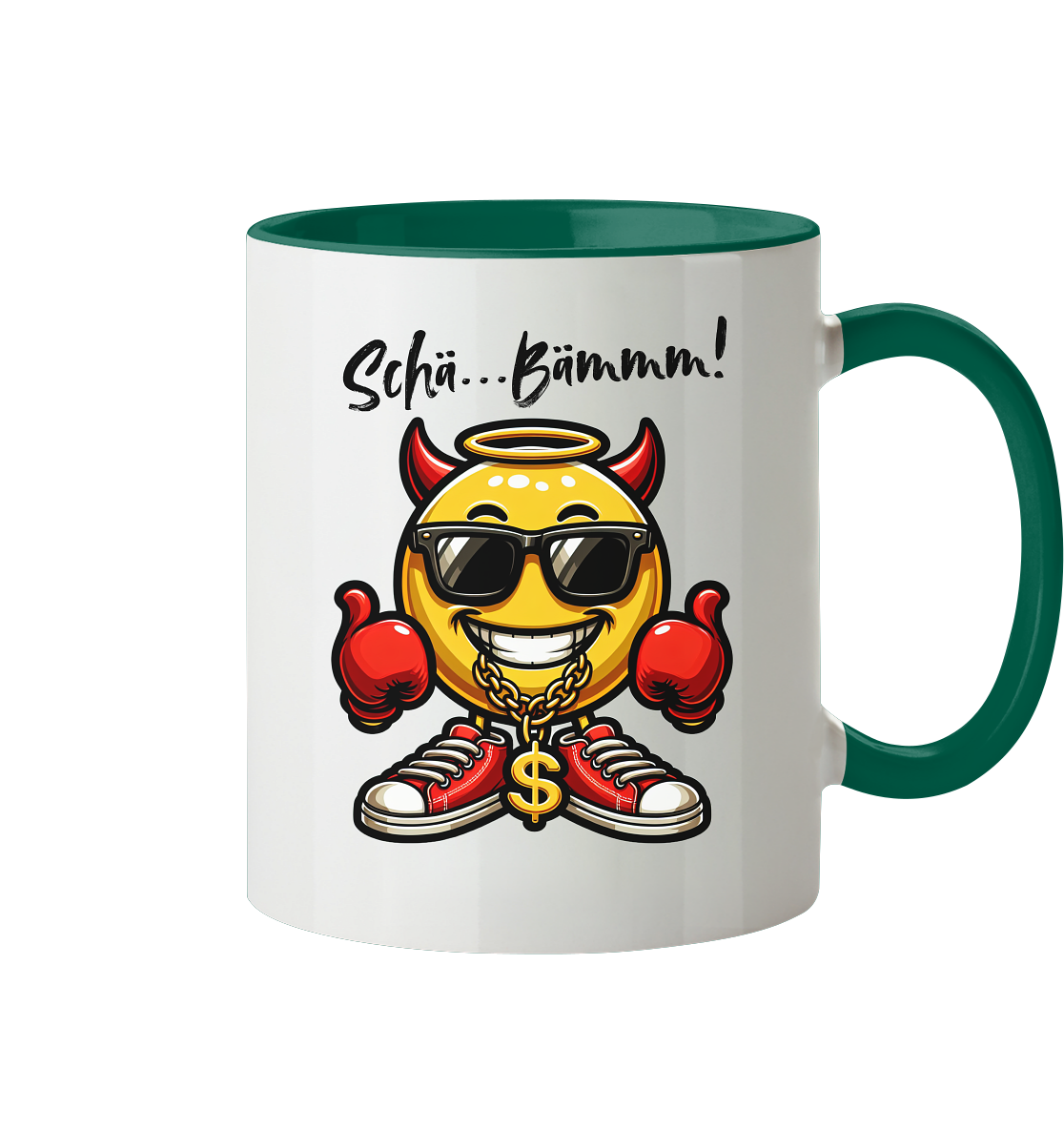Lustige Tasse mit Emoji • Schä…Bämmm! • 330 ml zweifarbig