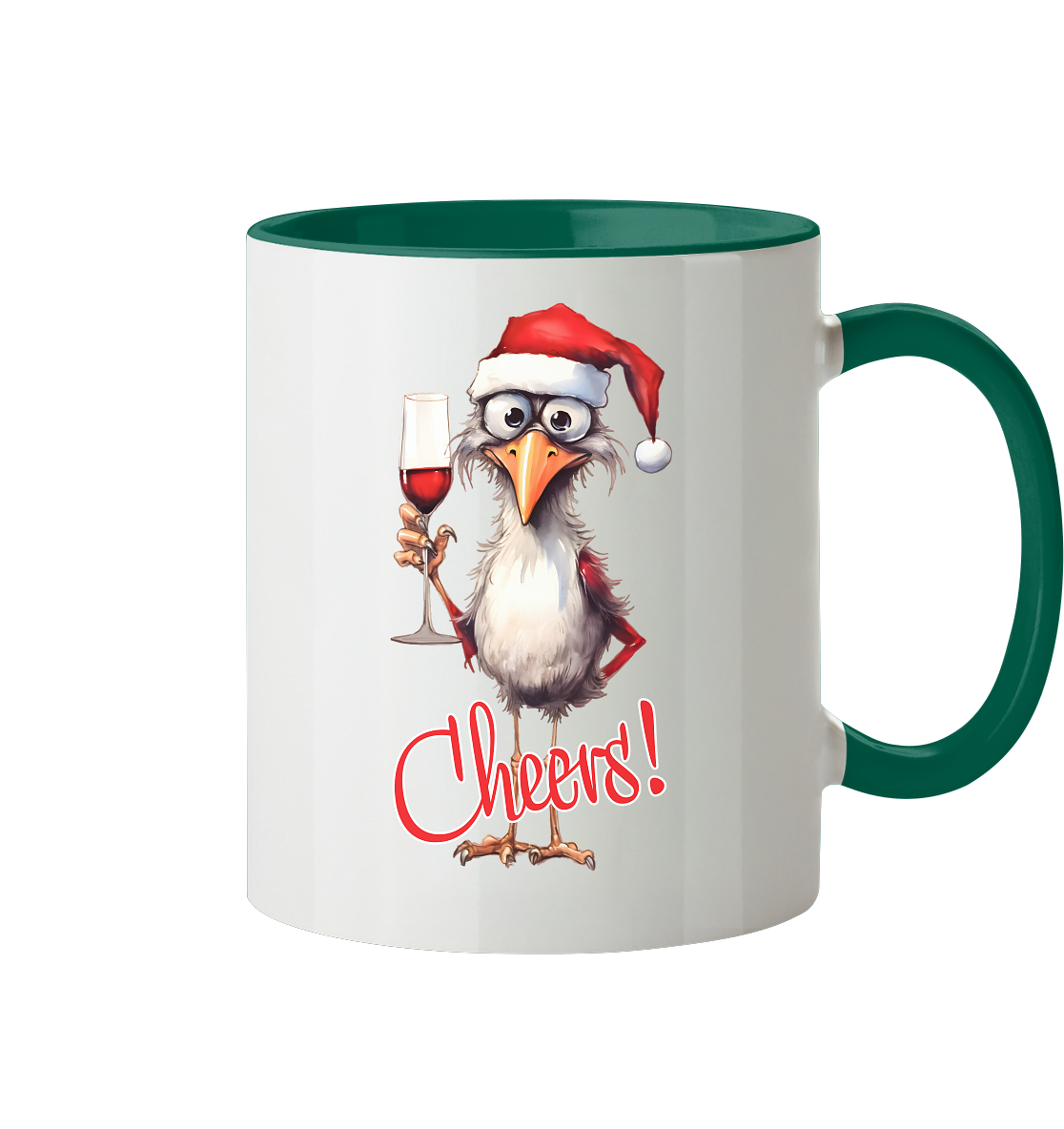Weihnachtstasse • Santa Chicken Cheers! • 330 ml zweifarbig