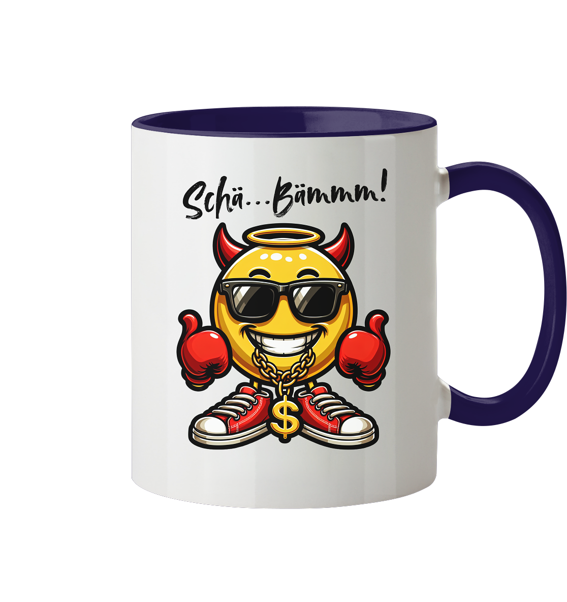 Lustige Tasse mit Emoji • Schä…Bämmm! • 330 ml zweifarbig