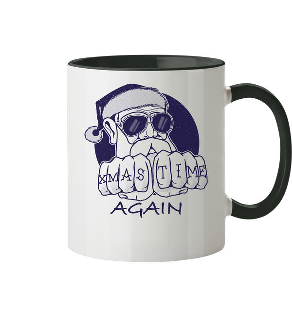 Weihnachtstasse Cool Santa • Xmas Time Again • 330 ml zweifarbig