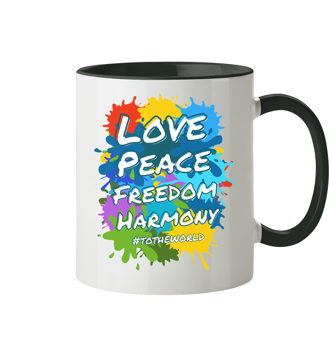 Tasse • Love Peace Freedom Harmony • 330 ml zweifarbig