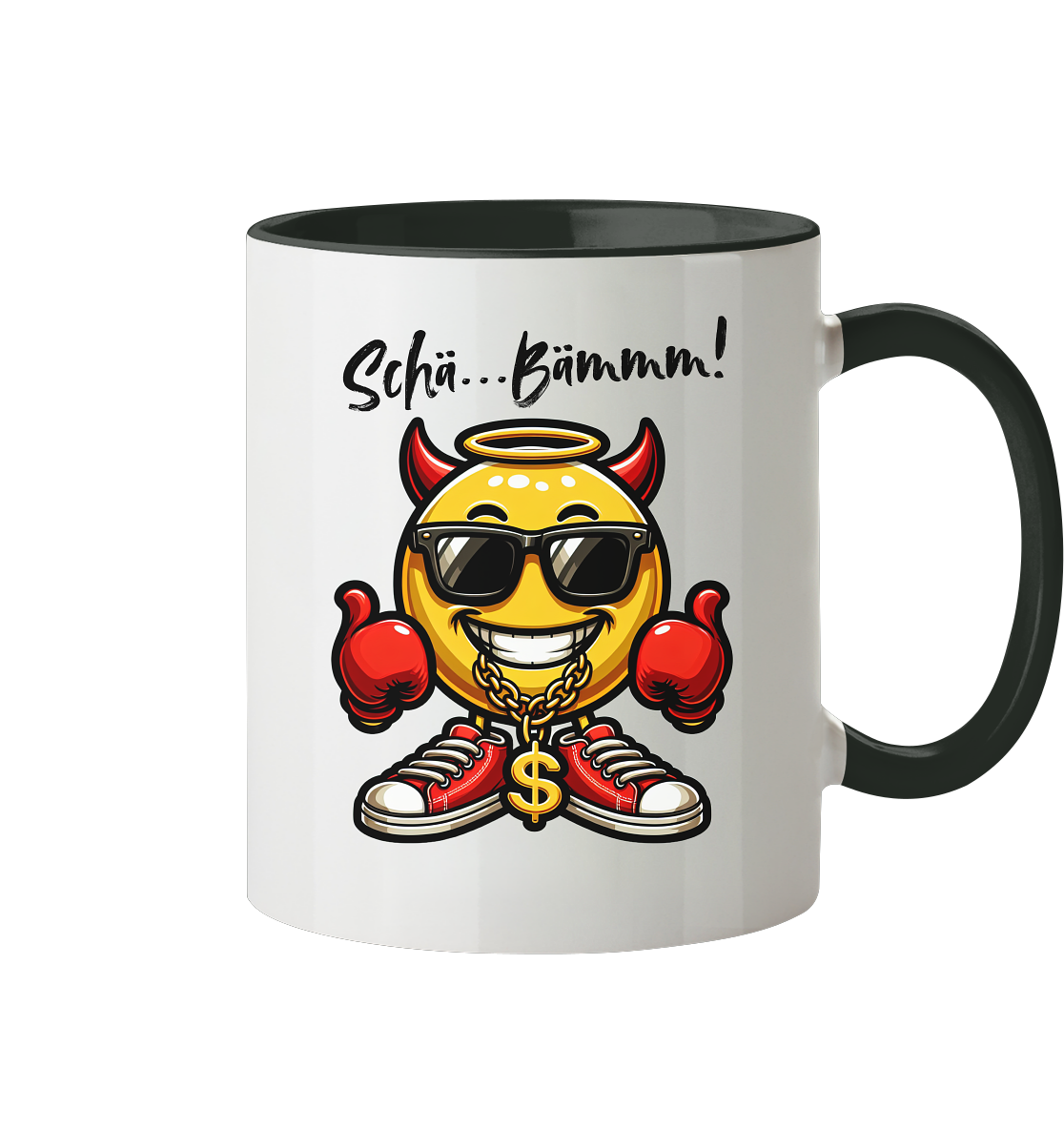 Lustige Tasse mit Emoji • Schä…Bämmm! • 330 ml zweifarbig