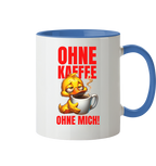 Kaffeetasse mit Ente • Ohne Kaffee, ohne mich! • 330 ml zweifarbig