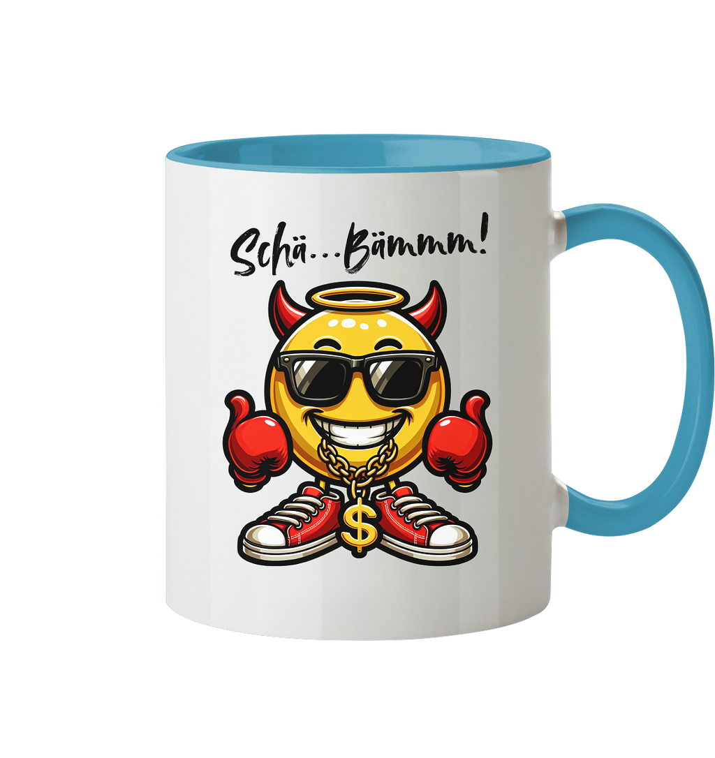Lustige Tasse mit Emoji • Schä…Bämmm! • 330 ml zweifarbig