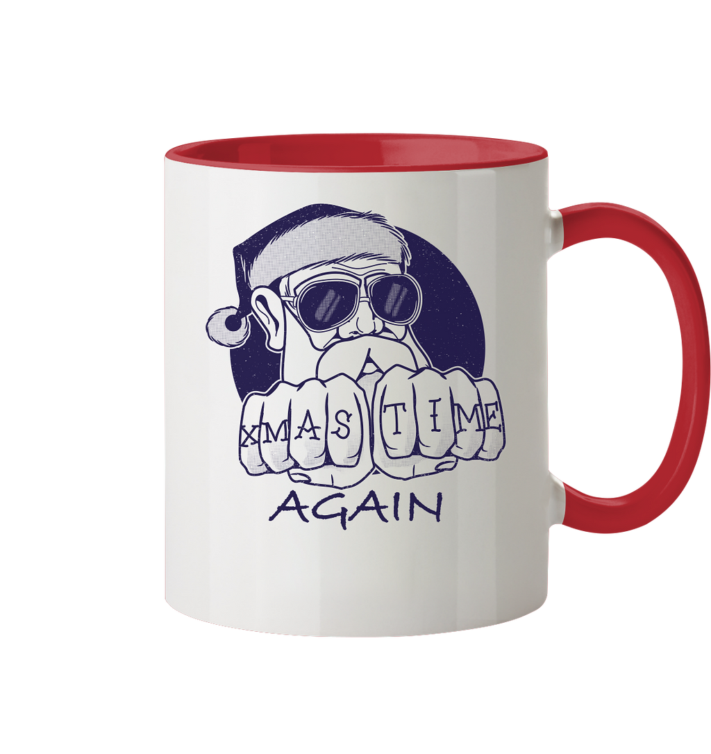 Weihnachtstasse Cool Santa • Xmas Time Again • 330 ml zweifarbig