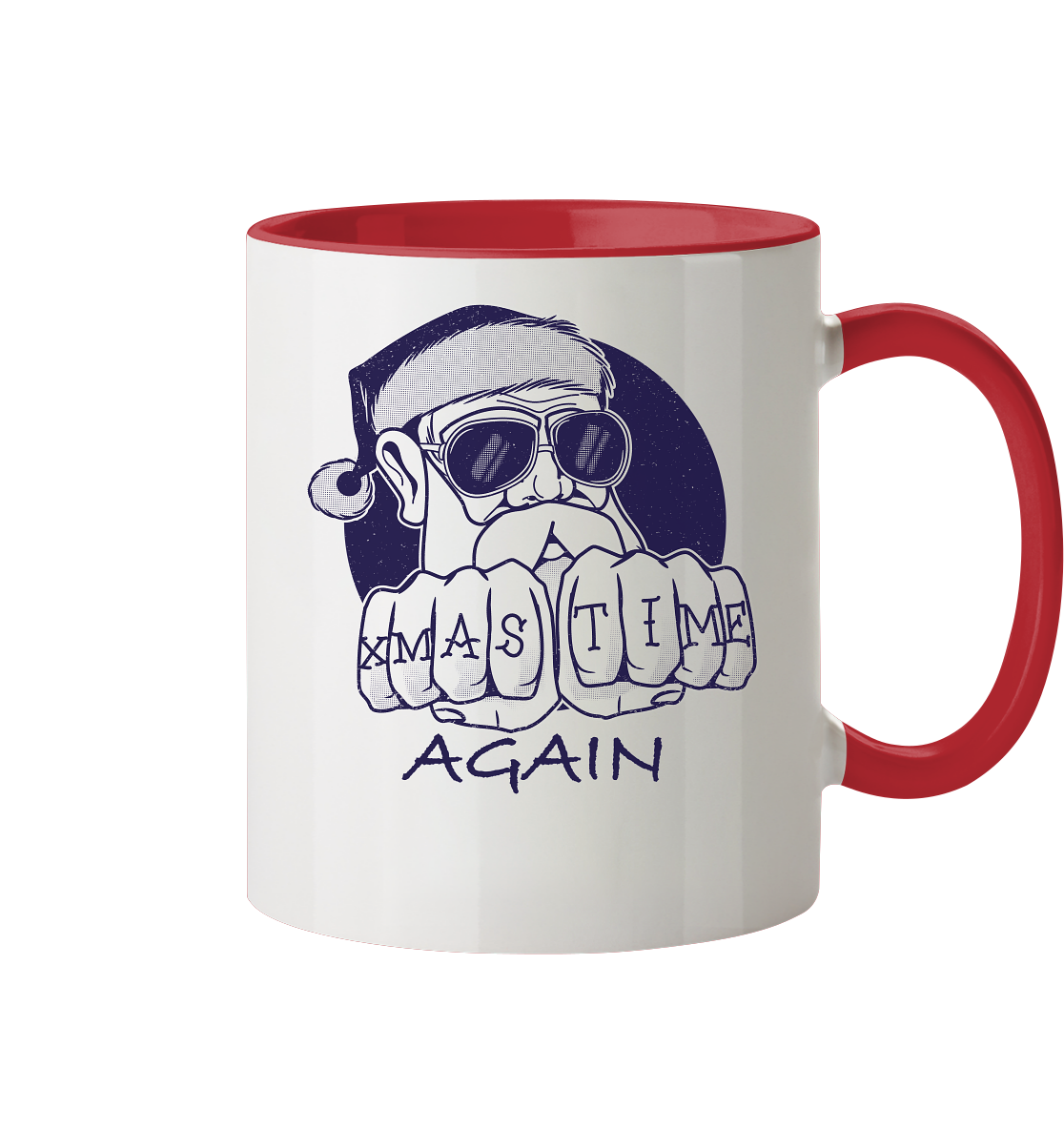 Weihnachtstasse Cool Santa • Xmas Time Again • 330 ml zweifarbig