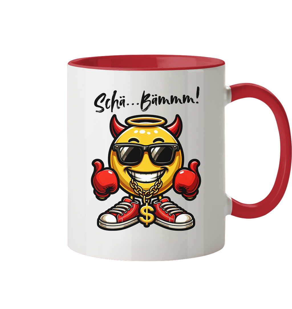 Lustige Tasse mit Emoji • Schä…Bämmm! • 330 ml zweifarbig