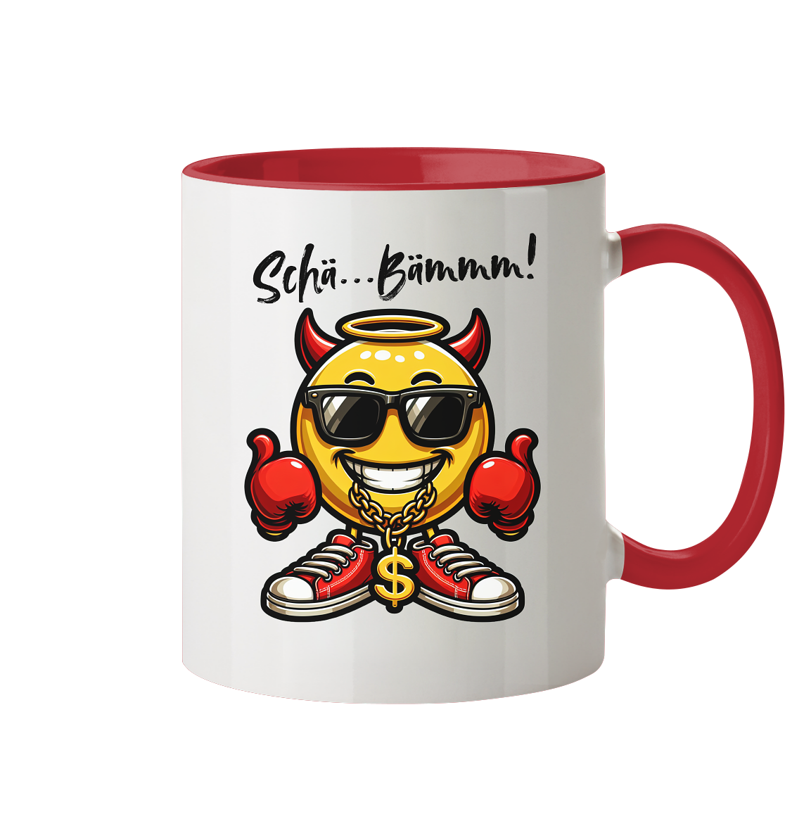 Lustige Tasse mit Emoji • Schä…Bämmm! • 330 ml zweifarbig