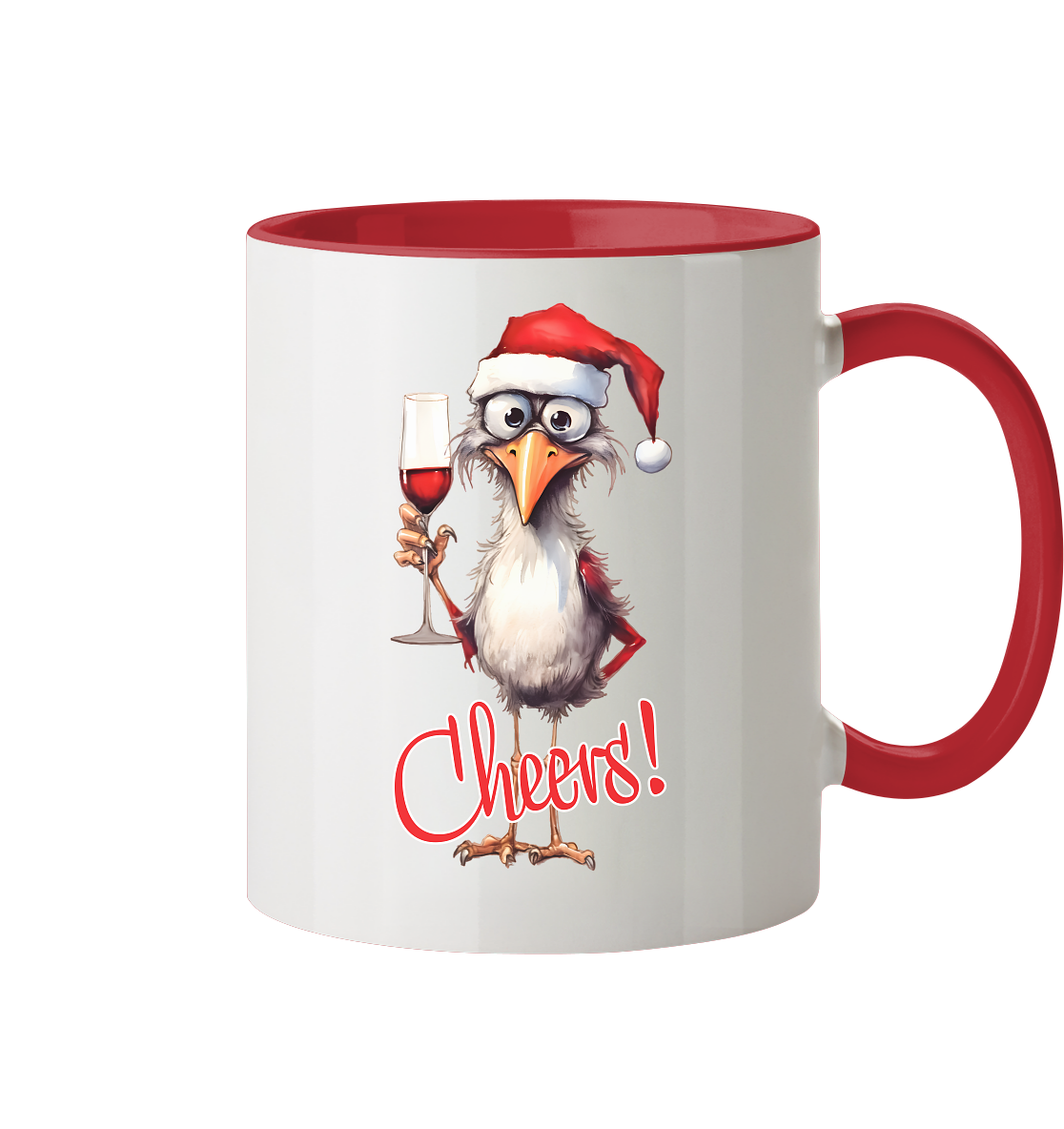 Weihnachtstasse • Santa Chicken Cheers! • 330 ml zweifarbig