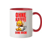 Kaffeetasse mit Ente • Ohne Kaffee, ohne mich! • 330 ml zweifarbig