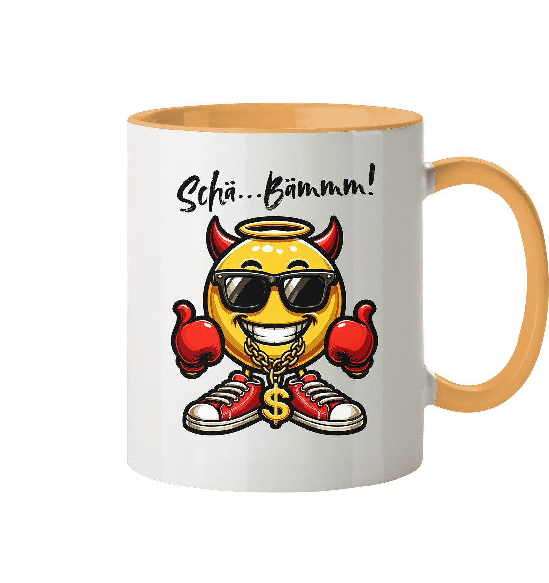 Lustige Tasse mit Emoji • Schä…Bämmm! • 330 ml zweifarbig