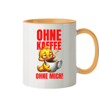 Kaffeetasse mit Ente • Ohne Kaffee, ohne mich! • 330 ml zweifarbig