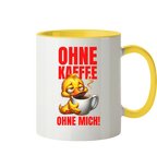 Kaffeetasse mit Ente • Ohne Kaffee, ohne mich! • 330 ml zweifarbig