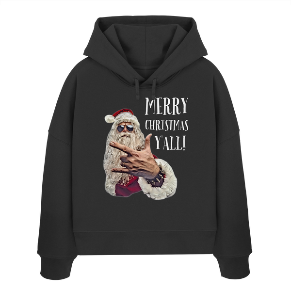 Weihnachts-Hoodie Damen Cool Santa • Merry Christmas y'all • Bio-Boxcut