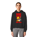Damen Hoodie mit Ente • Ohne Kaffee, ohne mich! • Bio-Boxcut
