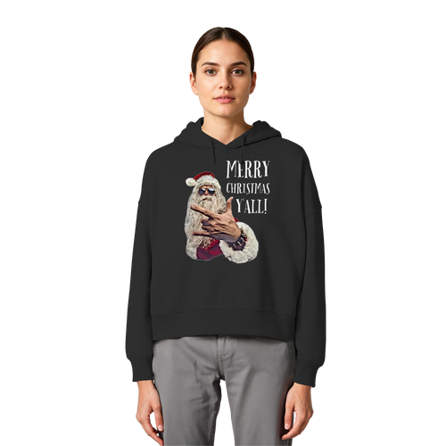 Weihnachts-Hoodie Damen Cool Santa • Merry Christmas y'all • Bio-Boxcut