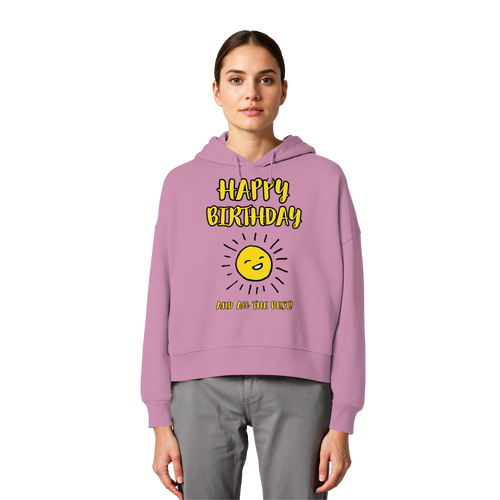 Geburtstags-Hoodie Damen Happy Birthday and all the best • Bio-Boxcut