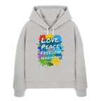 Peace-Damen-Hoodie • Love Peace Freedom Harmony • Bio-Boxcut