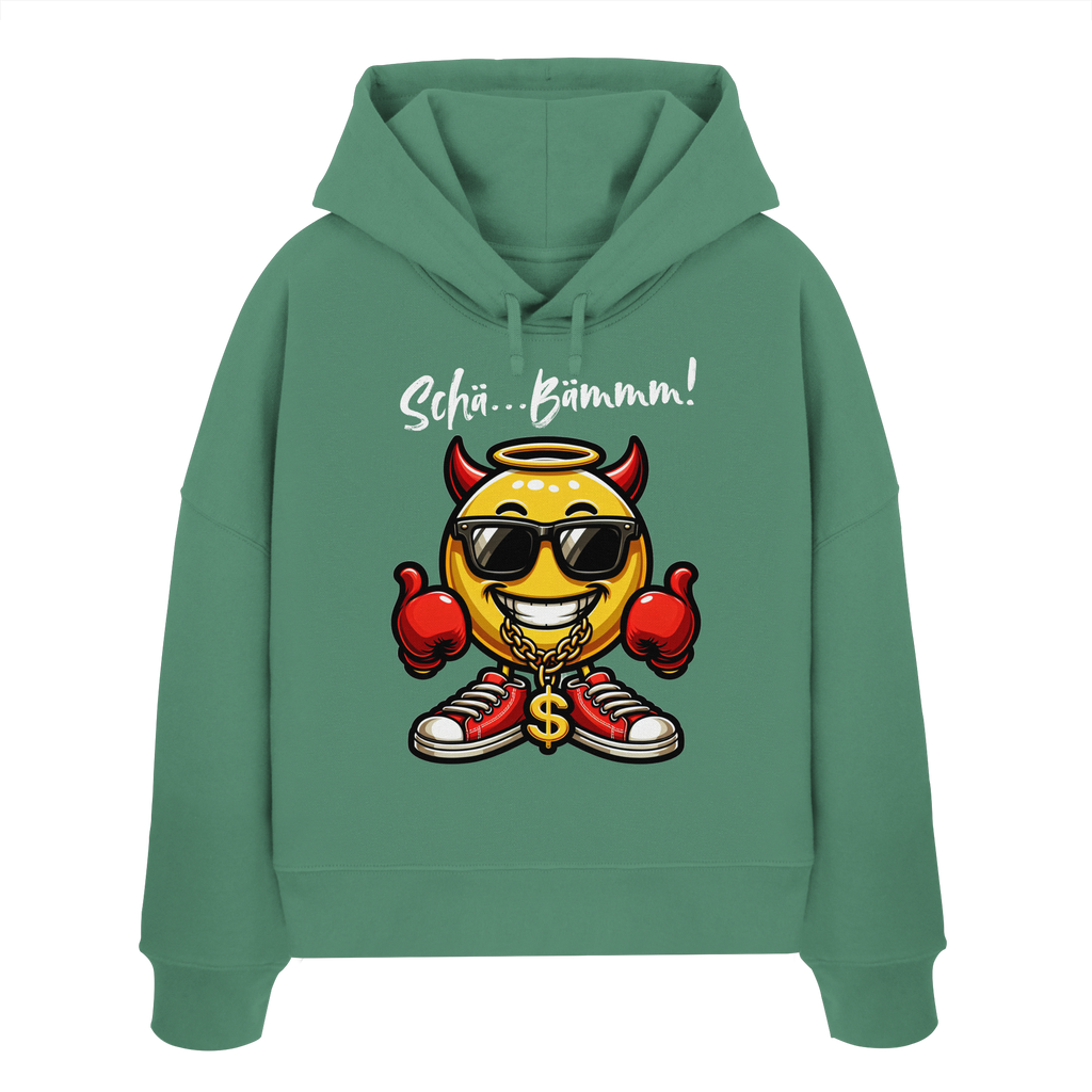 Damen Hoodie mit Emoji • Schä…Bämmm! • Bio-Boxcut