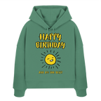 Geburtstags-Hoodie Damen Happy Birthday and all the best • Bio-Boxcut