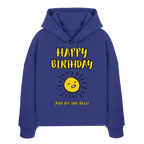 Geburtstags-Hoodie Damen Happy Birthday and all the best • Bio-Boxcut
