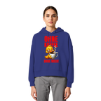Damen Hoodie mit Ente • Ohne Kaffee, ohne mich! • Bio-Boxcut