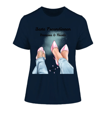 Füße mit Schuhen • 3 Motive • verfügbar (personalisierbare Figuren) Mama Tochter Freundinnen - Damen T-Shirt (Fitted)