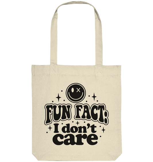 FUN FACT: I don´t care - Organic Tote-Bag - HalloGeschenk.de #geschenkideen# #personalisiert# #geschenk#