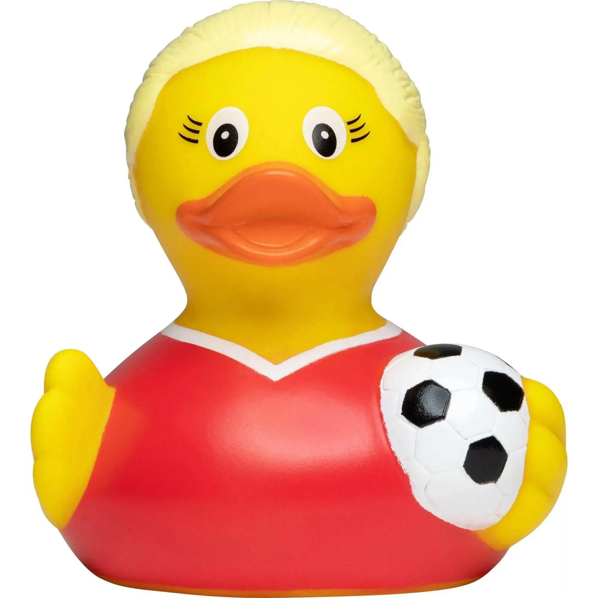 Fußballerin Fußball Spielerin Quietsche-Ente / Badeente