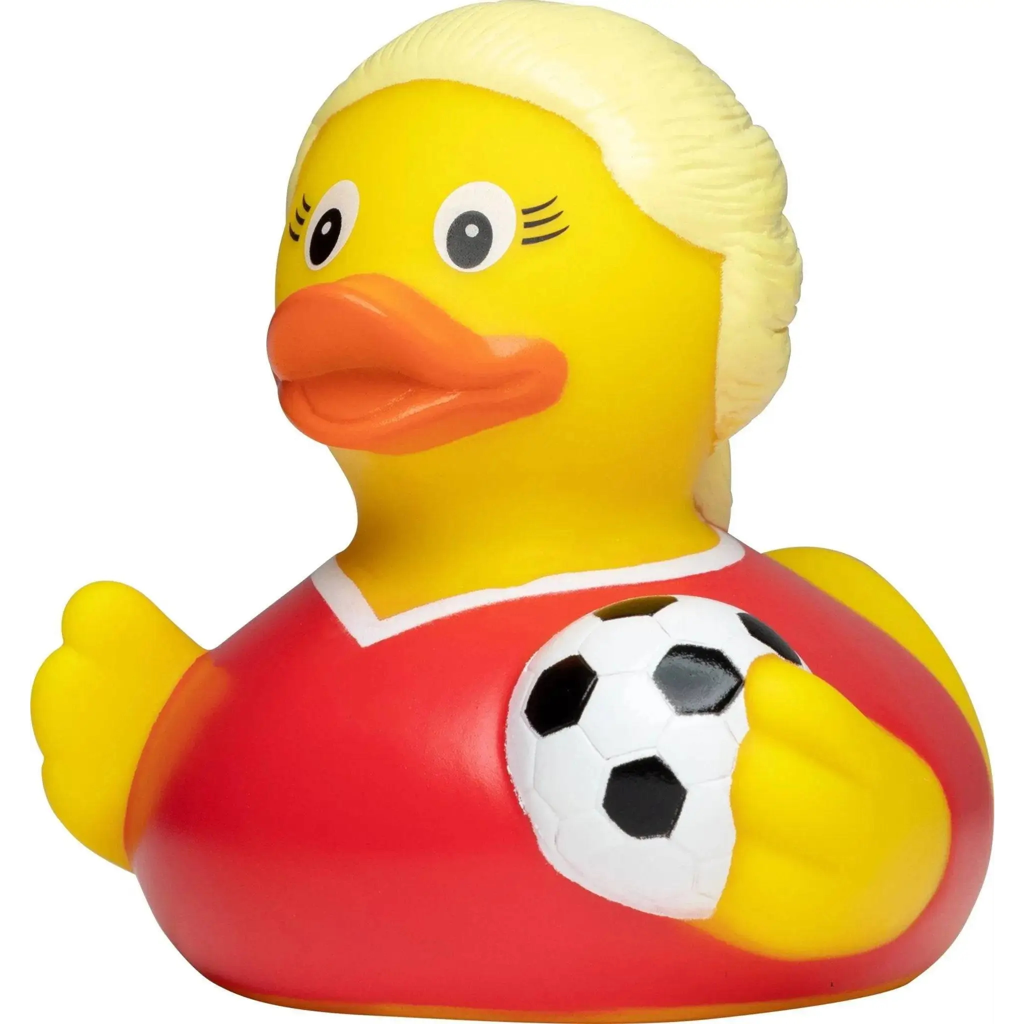 Fußballerin Fußball Spielerin Quietsche-Ente / Badeente