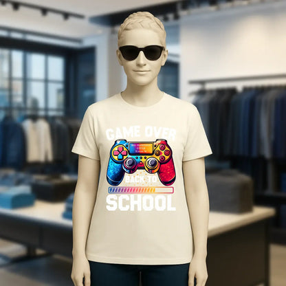 GAME OVER • BACK TO SCHOOL • Schule • Schulanfang • Ladies Premium T-Shirt XS-2XL aus Bio-Baumwolle für Damen • Exklusivdesign • personalisiert