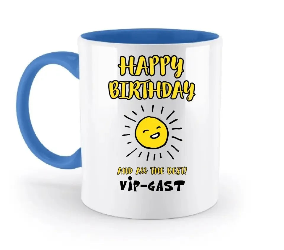 Geburtstag Design 2 • zweifarbige Tasse • Exklusivdesign • personalisiert - HalloGeschenk.de