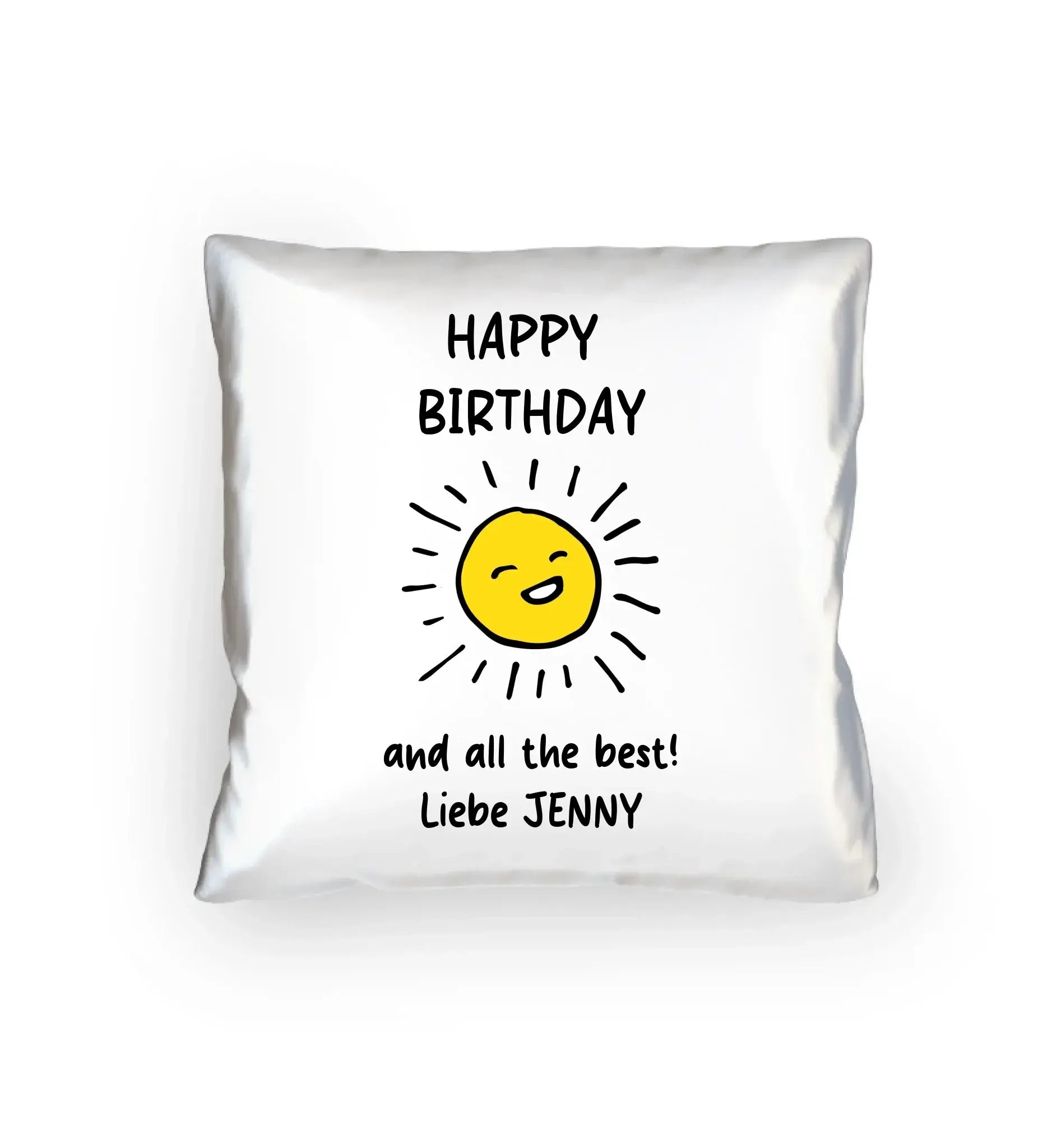 Geburtstag Motiv 3 • mehrere Artikel • ’Statement-Collection’ • Wunschtext • Mein - Kissen / White / 40cm-x-40cm