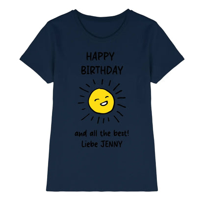 Geburtstag Motiv 4 • mehrere Artikel • ’Statement-Collection’ • Wunschtext • Mein - Premium Damen T-Shirt Bio / Navy