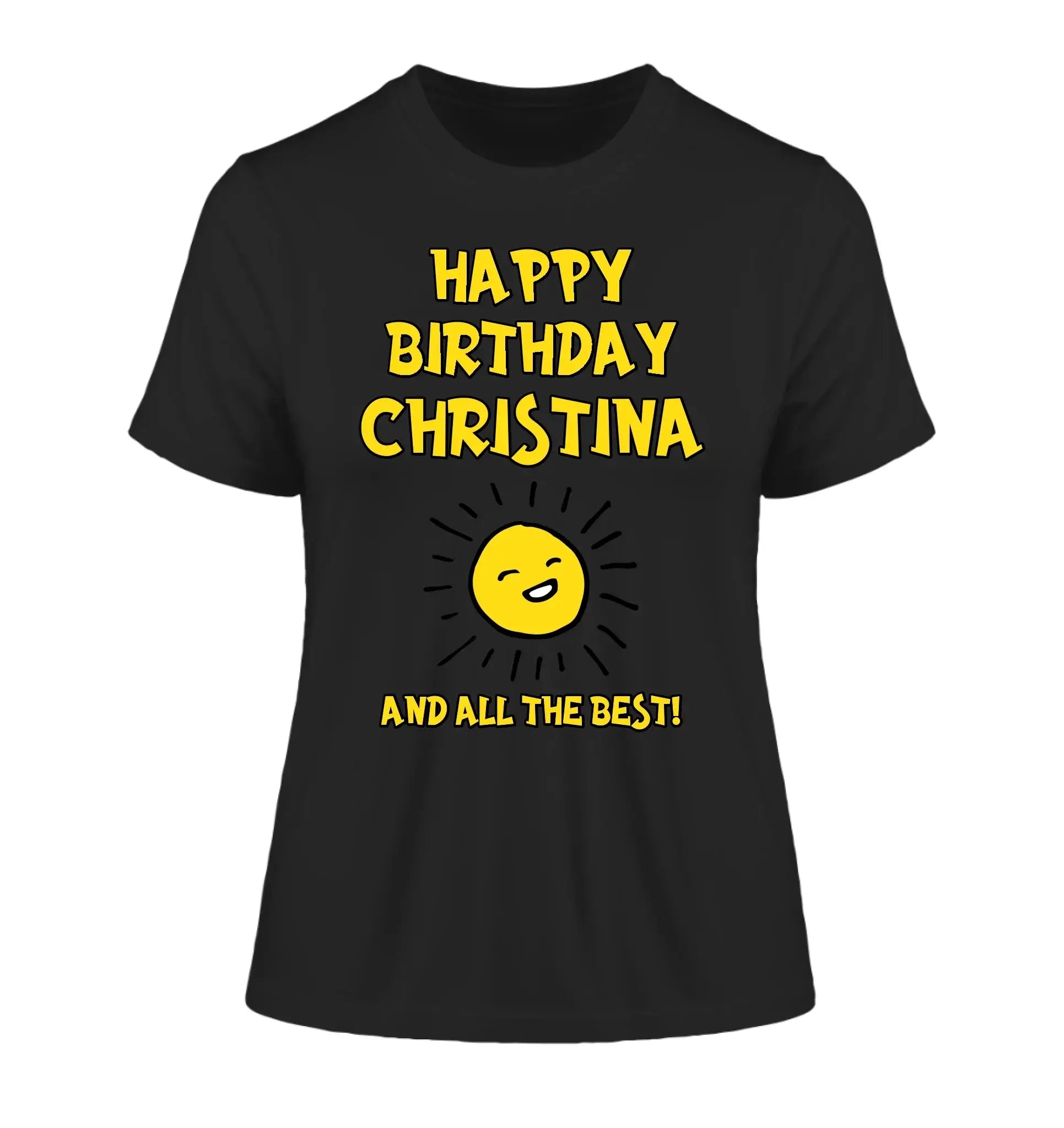 Geburtstagsdesign mit Wunschname (personalisierbare Motive) - Damen T-Shirt (Fitted) • Bio / Black / 2XL