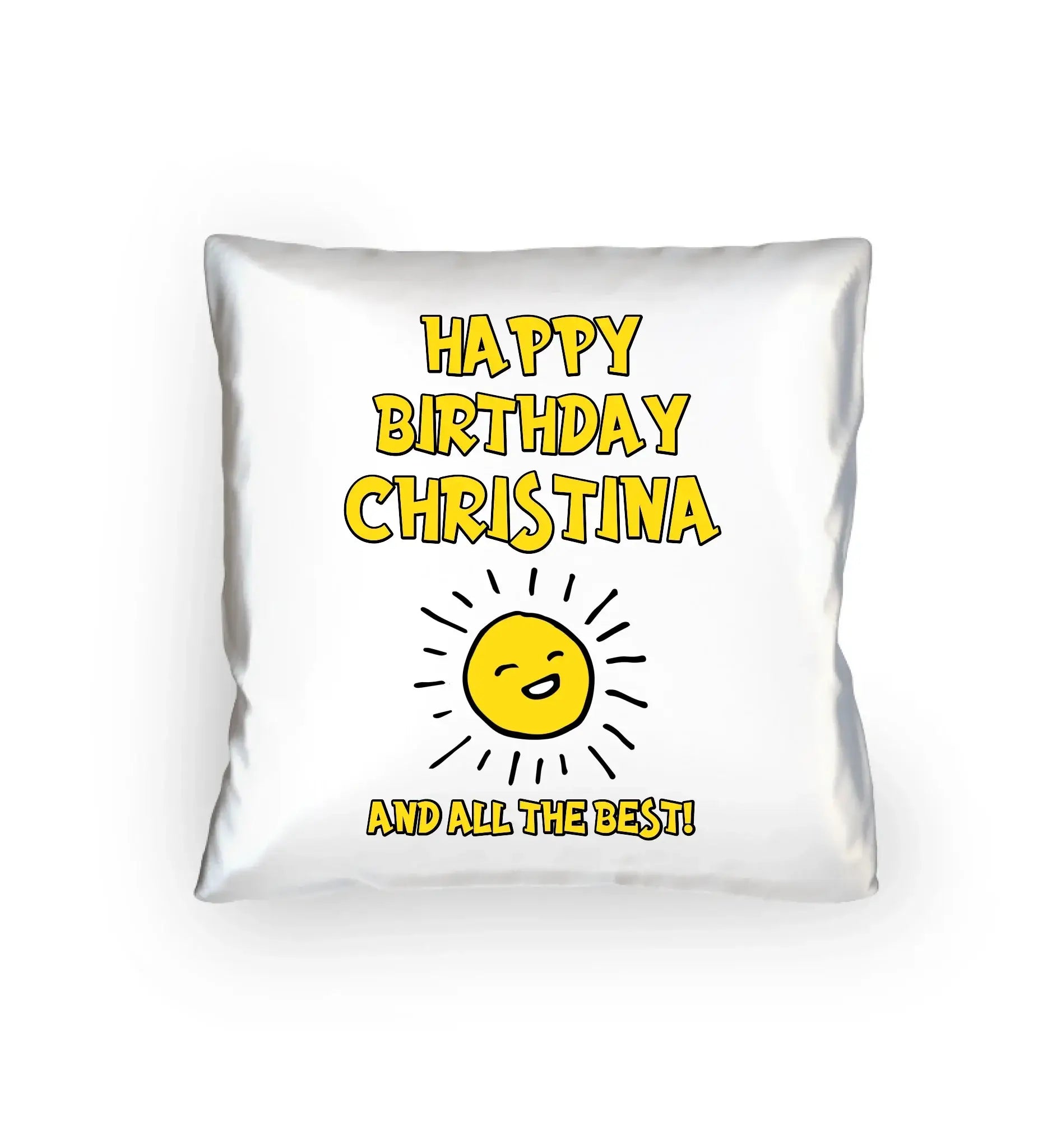 Geburtstagsdesign mit Wunschname (personalisierbare Motive) - Kissen 40x40 cm / White / 40cm-x-40cm - personalisierbare