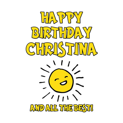 Geburtstagsdesign mit Wunschname (personalisierbare Motive) - Sticker 20x20 cm (ausgestanzt) / White / OneSize