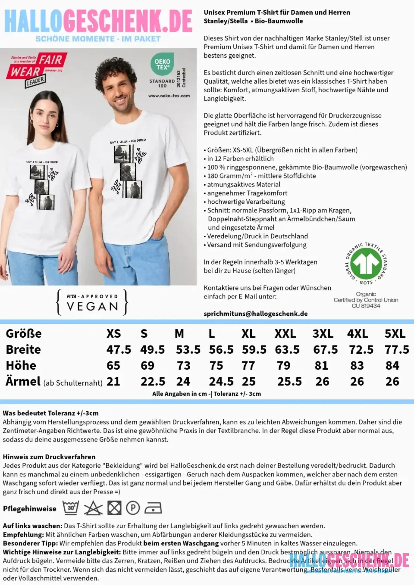 Gestalte ein Fotomotiv • Unisex T-Shirt aus Bio-Baumwolle • Creator 2.0 Stanley/Stella • Premium-Qualität 1 - Gestalte