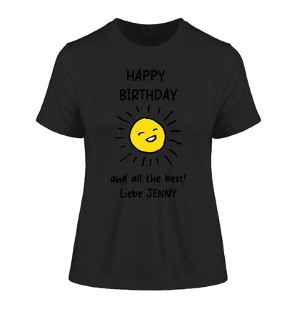 Gestalte ein Motiv: Wähle aus über 60 Vorlagen (personalisierbare Motive) - Damen T-Shirt (Fitted) • Bio / Black / 2XL