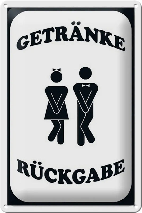 Getränkerückgabe • Blechschild 20x30cm - Schilder