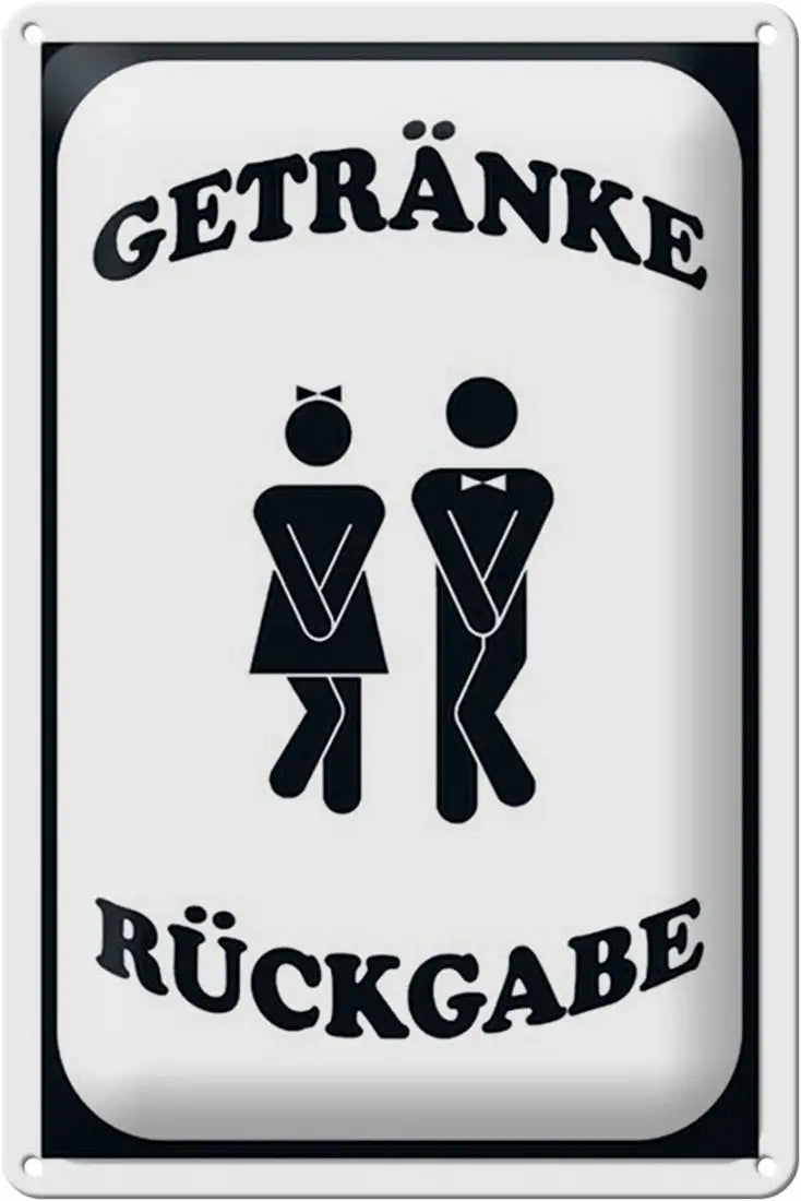 Getränkerückgabe • Blechschild 20x30cm - Schilder