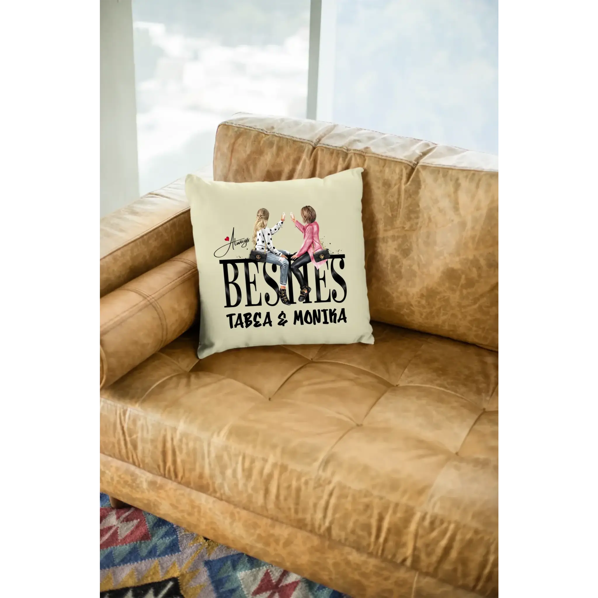 Girls on Text Besties • Kissen 40x40 cm • Exklusivdesign • personalisiert