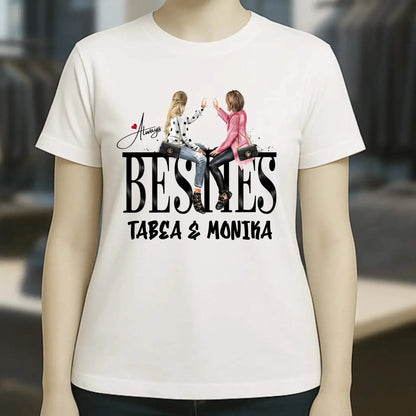 Girls on Text Besties • Ladies Premium T-Shirt XS-2XL aus Bio-Baumwolle für Damen • Exklusivdesign • personalisiert