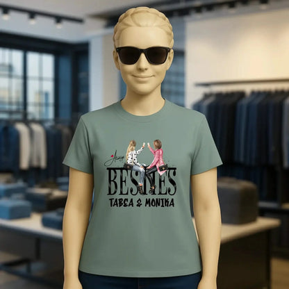 Girls on Text Besties • Ladies Premium T-Shirt XS-2XL aus Bio-Baumwolle für Damen • Exklusivdesign • personalisiert