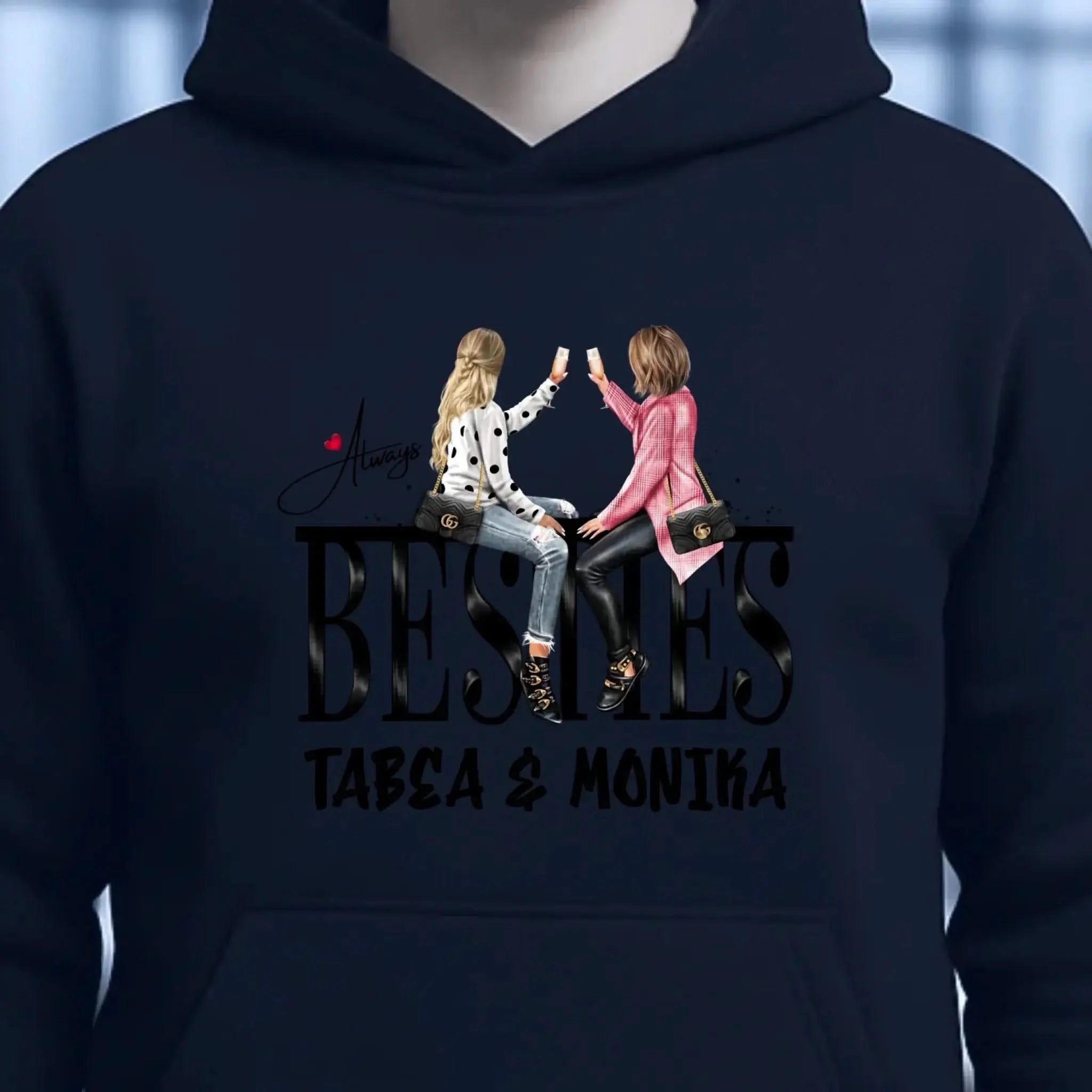 Girls on Text Besties • Unisex Premium Hoodie XS-5XL aus Bio-Baumwolle für Damen & Herren • Exklusivdesign • personalisiert