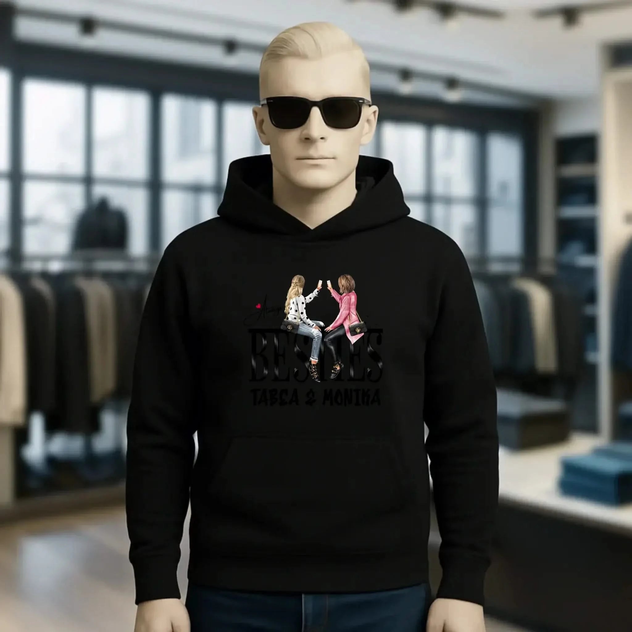 Girls on Text Besties • Unisex Premium Hoodie XS-5XL aus Bio-Baumwolle für Damen & Herren • Exklusivdesign • personalisiert